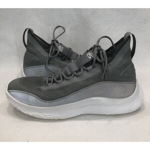Size 13 - Under Armour Curry 8 Men’s Flow Shine Steel Silver Grey Basketball